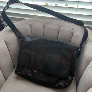 Leather laptop bag